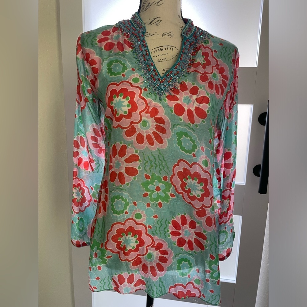 Bella Tu colorful tunic size small EUC 🥰
